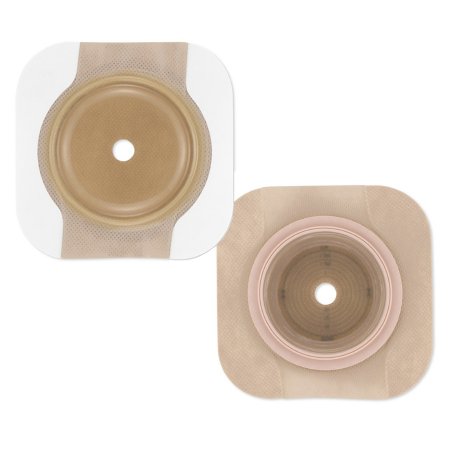 Ostomy Barrier New Image™ CeraPlus™ Extended Wear Adhesive Tape Borders 44 mm Flange Green Code System 1 Inch Opening