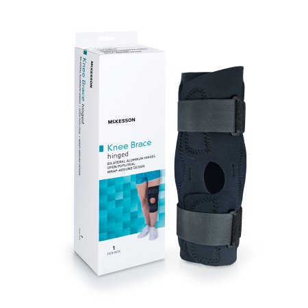 Knee Brace McKesson Small Wraparound / Hook and Loop Strap Closure with D-Rings 15-1/2 to 18 Inch Circumference Left or Right Knee