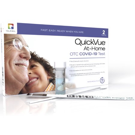 Respiratory Test Kit QuickVue® At-Home OTC COVID-19 Test 2 Tests CLIA Waived