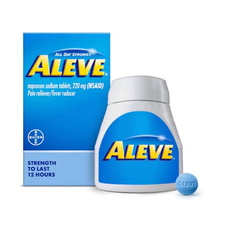 Pain Relief Aleve® 220 mg Strength Naproxen Sodium Tablet 24 per Bottle