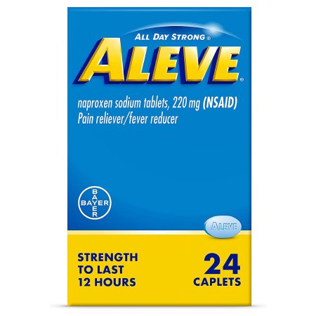 Pain Relief Aleve® 220 mg Strength Naproxen Sodium Caplet 24 per Bottle