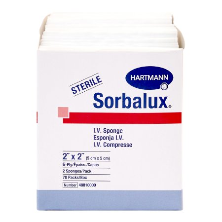 I.V. Sponge Sorbalux® 2 X 2 Inch Sterile 6-Ply