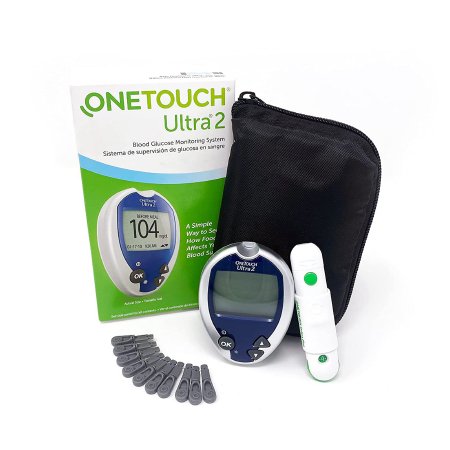 Blood Glucose Meter OneTouch Ultra 2 5 Second Results Stores up to 500 Results No Coding Required