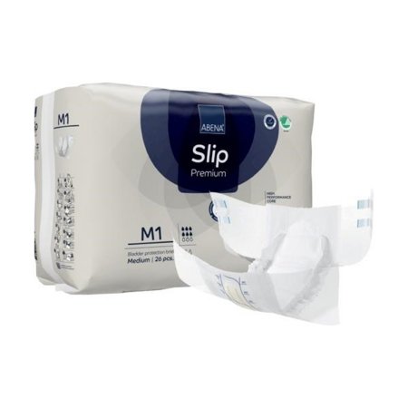 Unisex Adult Incontinence Brief Abena® Slip Premium M1 Medium Disposable Heavy Absorbency