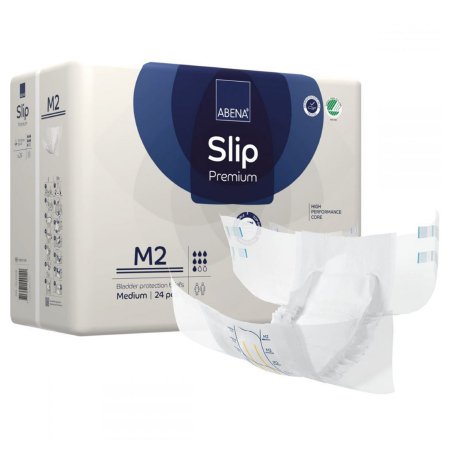 Unisex Adult Incontinence Brief Abena® Slip Premium M2 Medium Disposable Heavy Absorbency