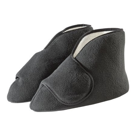 Diabetic Bootie Slippers Silverts® Small / X-Wide Black Ankle High