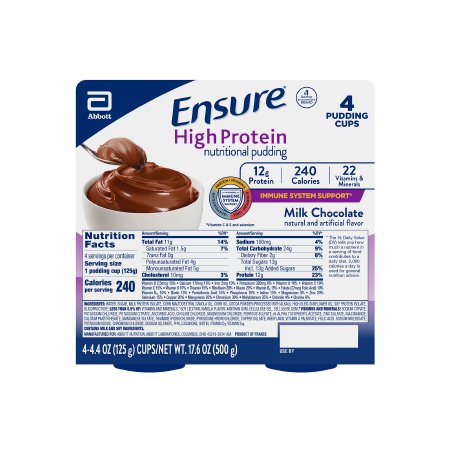 Oral Supplement Ensure® High Protein Nutritional Pudding Milk Chocolate Flavor Pudding 125 Gram Cup