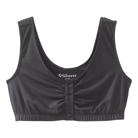 Adaptive Front Closure Bra Silverts® Black 2X-Large 50 Inch