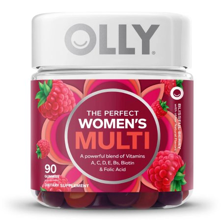 Multivitamin Supplement OLLY® Women's Multi MultiVitamins With Folic Acid Assorted Strengths - 240 mcg Gummy 90 per Bottle Blissful Berry Flavor