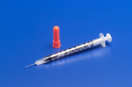 Standard Insulin Syringe with Needle Monoject™ 0.5 mL 1/2 Inch 29 Gauge NonSafety Regular Wall