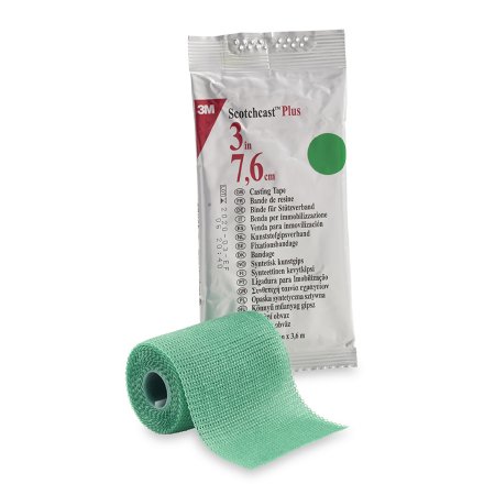 Cast Tape 3M™ Scotchcast™ Plus 3 Inch X 12 Foot Fiberglass / Resin Green