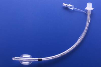 Cuffed Endotracheal Tube Safety Clear Plus™ 340 mm Length Curved 8.0 mm Adult Murphy Eye