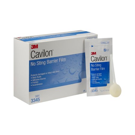 Skin Barrier Applicator 3M™ Cavilon™ No Sting 26 to 62% Strength Hexamethyldisiloxane / Isooctane / Acrylate Terpolymer / Polyphenylmethylsiloxane Individual Packet Sterile