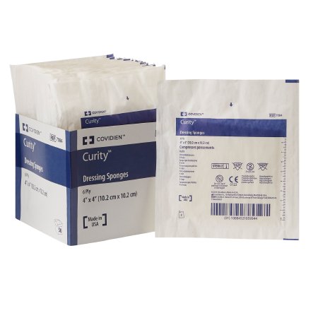 Nonwoven Sponge Curity™ 4 X 4 Inch 2 per Pack Sterile 6-Ply Square