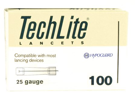 Lancet for Lancing Device TechLite® 25 Gauge Non-Safety Twist Off Cap Finger