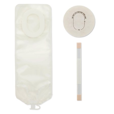 Ostomy Pouch Pouchkins™ Newborn One-Piece System 6 Inch Length 7/8 to 1-3/8 Inch Stoma Drainable Flat, Trim To Fit