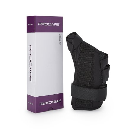 Wrist Brace with Abducted Thumb ProCare® ComfortFORM™ Aluminum / Foam / Spandex / Plastic Left Hand Black Medium