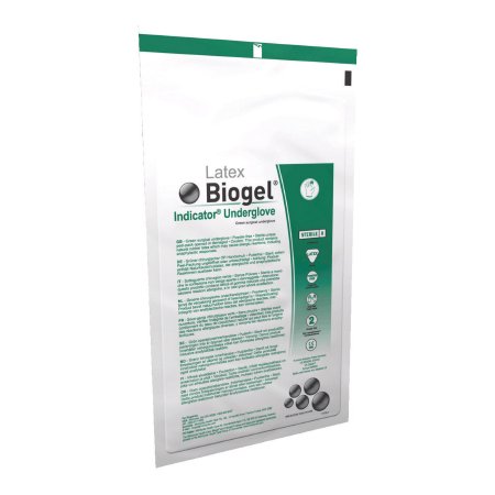 Surgical Underglove Biogel® Indicator™ Underglove Size 8 Sterile Latex Standard Cuff Length Smooth Green Not Chemo Approved