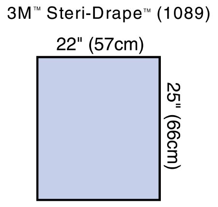 General Purpose Drape 3M™ Steri-Drape™ Utility Sheet 22 W X 25 L Inch Sterile