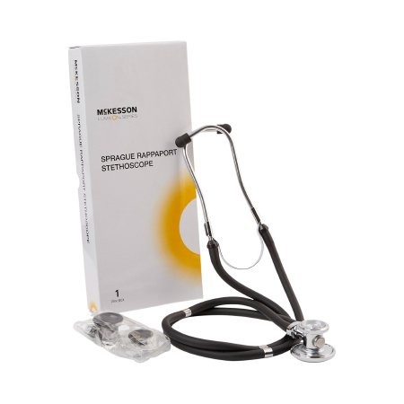 Sprague Stethoscope McKesson LUMEON™ Black 2-Tube 22 Inch Tube Double Sided Chestpiece