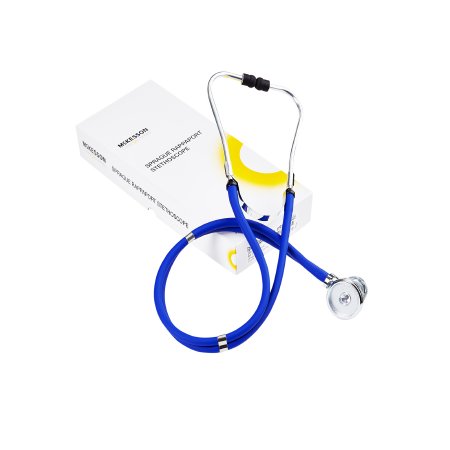 Sprague Stethoscope McKesson LUMEON™ Royal Blue 2-Tube 22 Inch Tube Double Sided Chestpiece