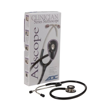 Classic Stethoscope Adscope® 603 Black 1-Tube 22 Inch Tube Double Sided Chestpiece