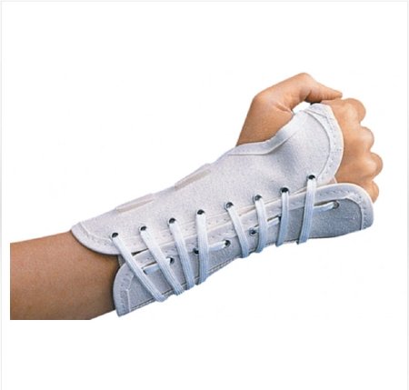 Cock-Up Wrist Brace ProCare® Aluminum / Canvas Right Hand White Medium