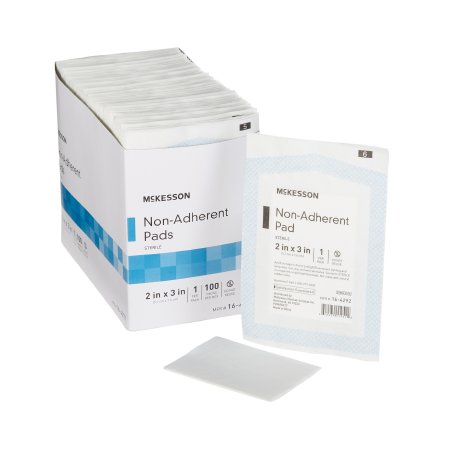 Non-Adherent Dressing McKesson 2 X 3 Inch Sterile Rectangle