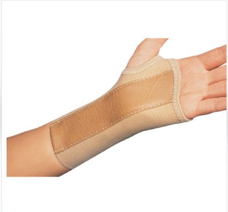 Wrist Brace ProCare® Low Profile / Contoured / Wraparound Aluminum / Cotton / Elastic Right Hand Beige Large