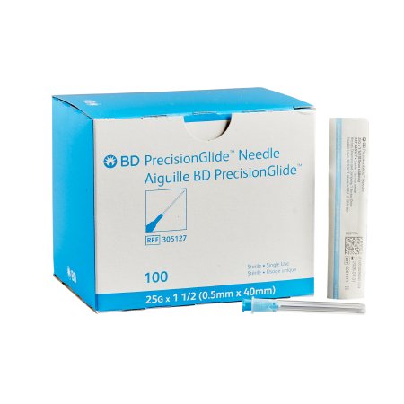 Hypodermic Needle PrecisionGlide™ 1-1/2 Inch Length 25 Gauge Thin Wall Without Safety