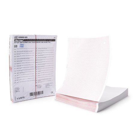 Diagnostic Recording Paper Vital Signs® Thermal Paper 8-1/2 X 11 Inch Z-Fold Red Grid