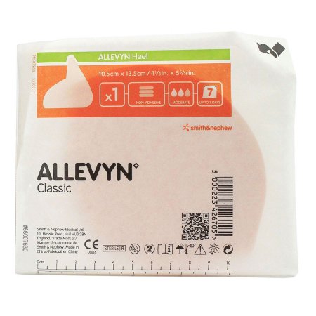 Foam Dressing Allevyn Heel 4-1/2 X 5-1/2 Inch Without Border Film Backing Nonadhesive Heel Sterile