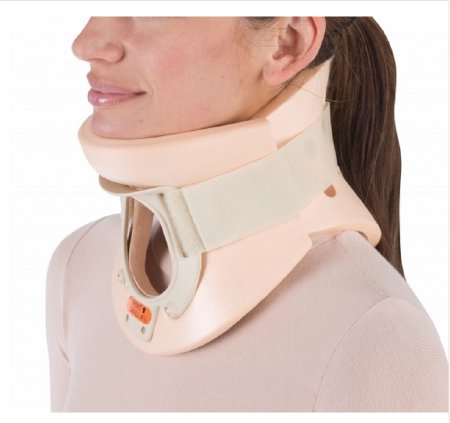 Rigid Cervical Collar ProCare® California Preformed Adult Medium Two-Piece / Trachea Opening 4-1/4 Inch Height 13 to 16 Inch Neck Circumference