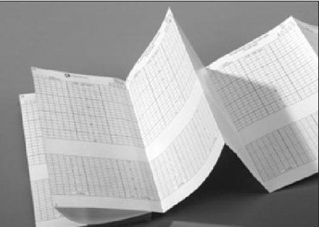 Diagnostic Recording Paper Vital Signs® Thermal Paper Z-Fold Red Grid