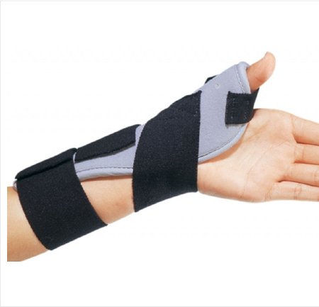 Thumb Splint ThumbSPICA™ One Size Fits Most Hook and Loop Closure Left Hand Black / Blue