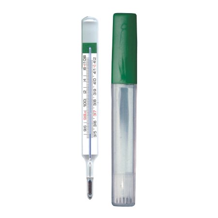 Glass Oral Thermometer Geratherm® Glass , Mercury Free Oval Shape Fahrenheit / Celsius