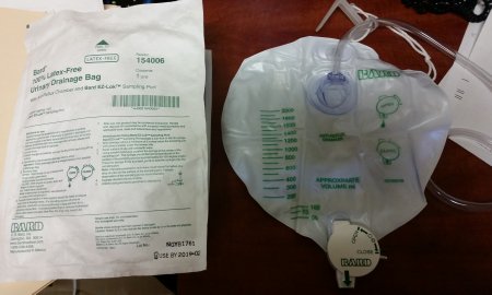 Urinary Drain Bag Bard® Anti-Reflux Valve 2000 mL Vinyl