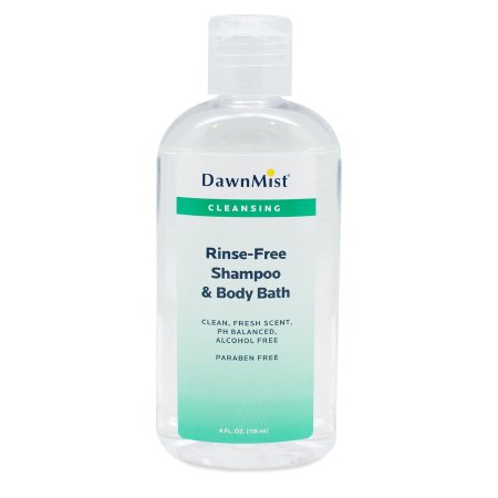 Rinse-Free Shampoo and Body Wash DawnMist® 4 oz. Flip Top Bottle Scented