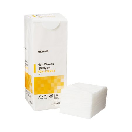 Nonwoven Sponge McKesson 3 X 3 Inch 200 per Pack NonSterile 4-Ply Square