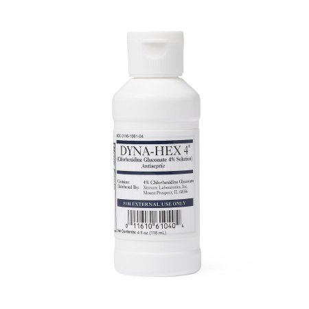 Surgical Scrub Solution Dyna-Hex 4® 4 oz. Bottle 4% Strength CHG (Chlorhexidine Gluconate) NonSterile