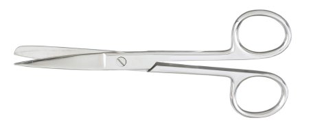 Operating Scissors McKesson 5-1/2 Inch Length Office Grade Stainless Steel Finger Ring Handle Straight Sharp Tip / Sharp Tip