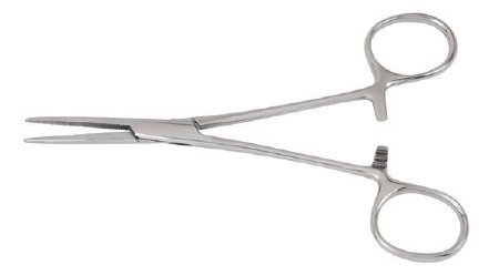 Hemostatic Forceps McKesson Crile 5-1/2 Inch Length Office Grade Stainless Steel NonSterile Ratchet Lock Finger Ring Handle Straight