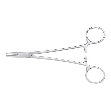 Needle Holder McKesson 6 Inch Length Serrated Jaws Finger Ring Handle