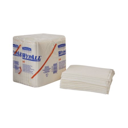 Task Wipe WypAll® L40 Light Duty White NonSterile Double Re-Creped 12 X 12-1/2 Inch Disposable