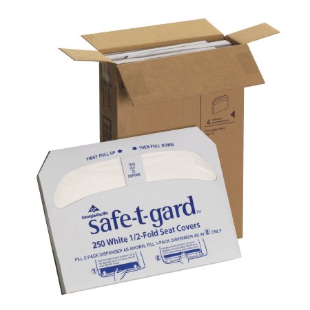 Toilet Seat Cover Safe-T-Gard™ Half Fold 16.8 X 14.3 Inch