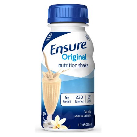 Oral Supplement Ensure® Original Therapeutic Nutrition Shake Vanilla Flavor Liquid 8 oz. Bottle