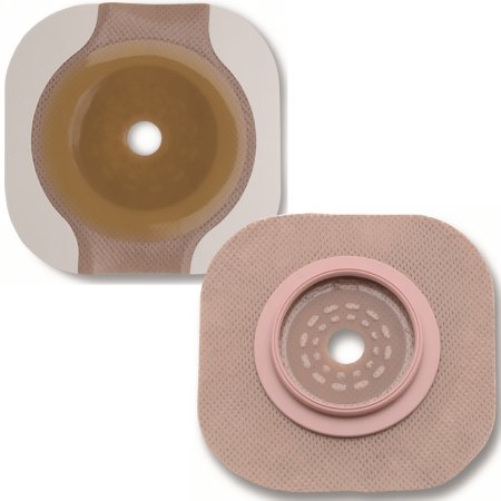 Ostomy Barrier New Image™ Flextend™ Trim to Fit, Standard Wear Adhesive Tape 102 mm Flange Yellow Code System Up to 3-1/2 Inch Opening