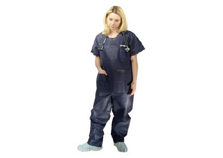 Scrub Pants Straight Leg Large Dark Blue Unisex