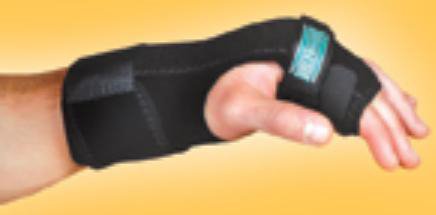 Hand / Finger Brace TKO® Standard Neoprene / Nylon / UBL Left Hand Black One Size Fits Most