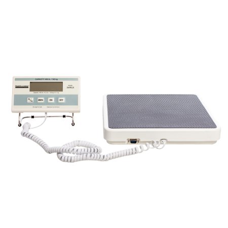 Floor Scale Health O Meter® Digital LCD Display 400 lbs. / 180 kg Capacity White AC Adapter / Battery Operated